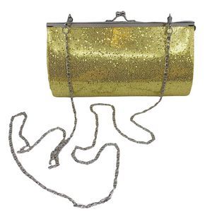 Metallic Gold Glitter Clutch - 7” x 3.5” x 1”